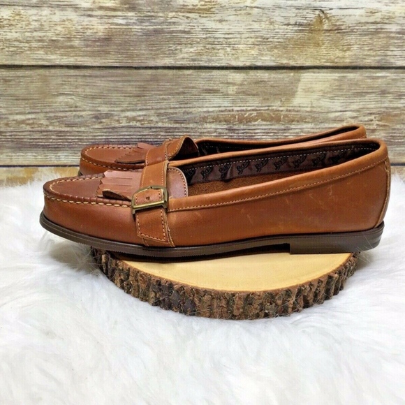 G.H. Bass & Co. Tan Brown Leather Penny Loafers - Picture 4 of 8